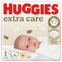 Подгузники HUGGIES NewBorn Elite Soft 1, 2-5 кг, 26 шт. цена и информация | Подгузники | pigu.lt