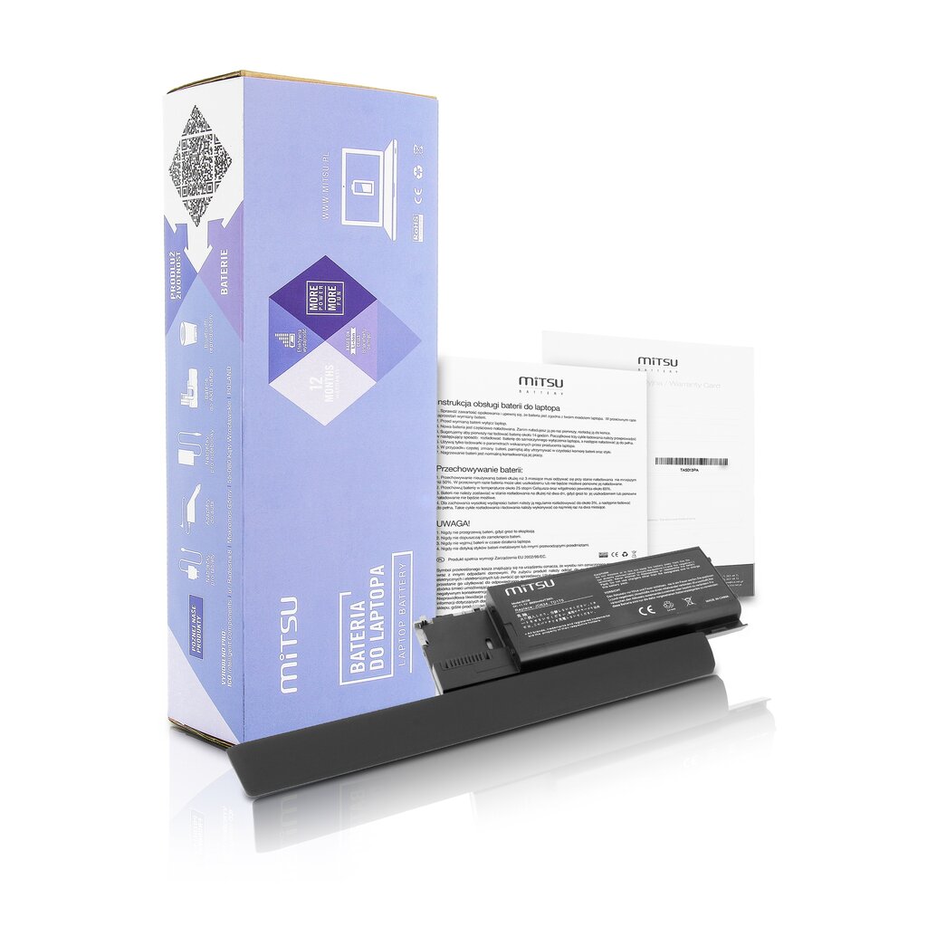 MITSU BATTERY BC/DE-D620H (DELL 6600 MAH 73 WH) kaina ir informacija | Akumuliatoriai nešiojamiems kompiuteriams | pigu.lt