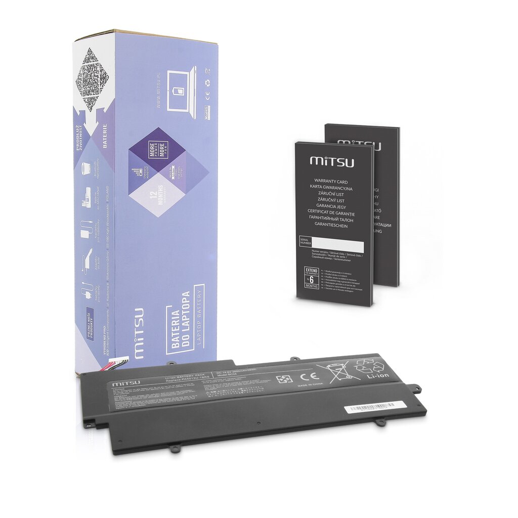 MITSU BATTERY BC/TO-Z830 (TOSHIBA 2200 MAH 33 WH) kaina ir informacija | Akumuliatoriai nešiojamiems kompiuteriams | pigu.lt