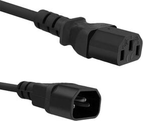 Qoltec AC power cable for UPS | C13/C14 | 5m kaina ir informacija | Adapteriai, USB šakotuvai | pigu.lt