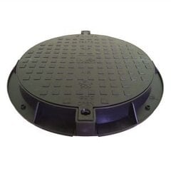 Черная пластмассовая крышка для люка 780PE-B цена и информация | Канализационные люки | pigu.lt