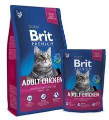 Brit Premium Cat Adult с курицей, 1,5 кг цена и информация | Сухой корм для кошек | pigu.lt