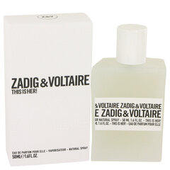Парфюмированная вода для женщин Zadig & Voltaire This is Her! EDP 50 мл цена и информация | Женские духи | pigu.lt