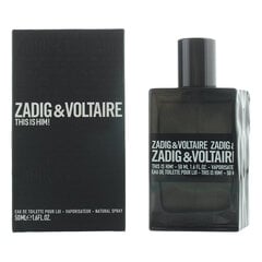 Мужская парфюмерия This Is Him! Zadig & Voltaire EDT: Емкость - 50 ml цена и информация | Мужские духи | pigu.lt