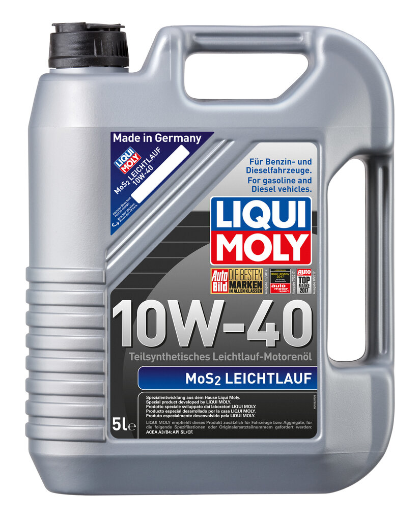 Liqui Moly pusiau sintetinė variklinė alyva su MoS2 SAE 10 W-40, 5L kaina ir informacija | Variklinės alyvos | pigu.lt