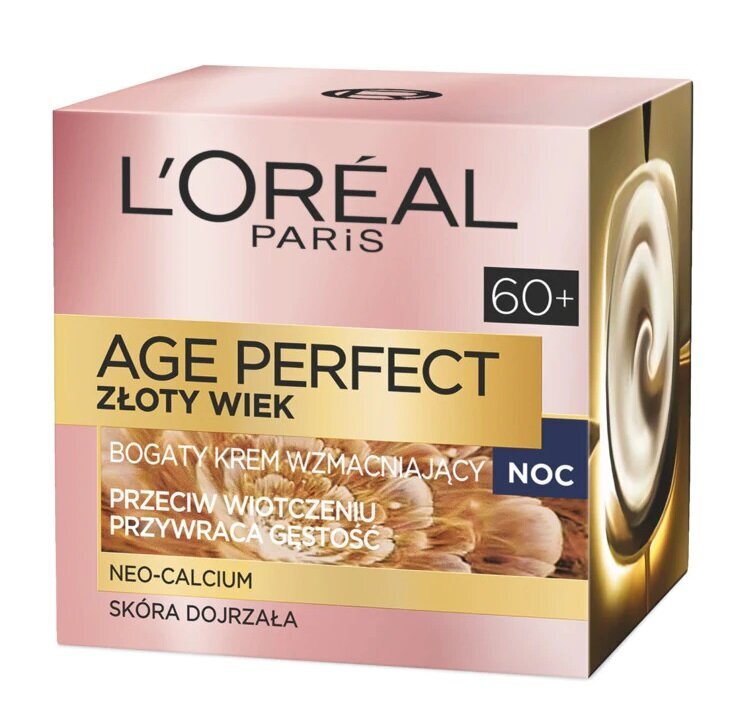 Naktinis veido kremas L'oreal Paris Age Perfect Golden Age Rosy 50 ml цена и информация | Veido kremai | pigu.lt