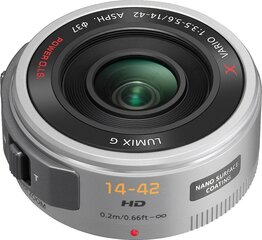 Panasonic Lumix G X Vario PZ 14-42mm f/3.5-5.6 ASPH. Power O.I.S. lens, silver kaina ir informacija | Objektyvai | pigu.lt