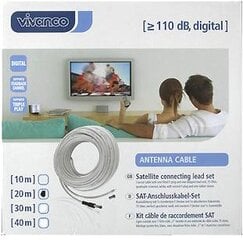 Антенный кабель Vivanco SAT, 20 м (44061) цена и информация | Кабели и провода | pigu.lt
