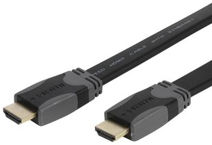 Кабель Vivanco HDMI-HDMI, 5 м, плоский (42105) цена и информация | Кабели и провода | pigu.lt