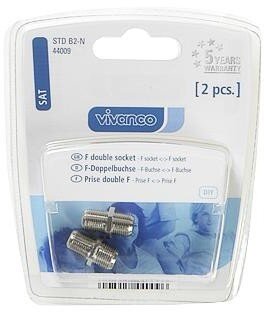 Vivanco F Plug 44009 2vnt. цена и информация | Kabeliai ir laidai | pigu.lt