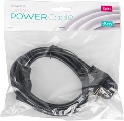 Omega  кабель питания Laptop 3pin 1.5м (43662) цена и информация | Кабели и провода | pigu.lt