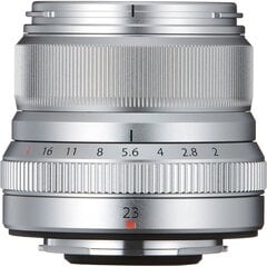 Fujinon XF 23 мм f/2.0 R WR объектив, серебристый цена и информация | Объективы | pigu.lt