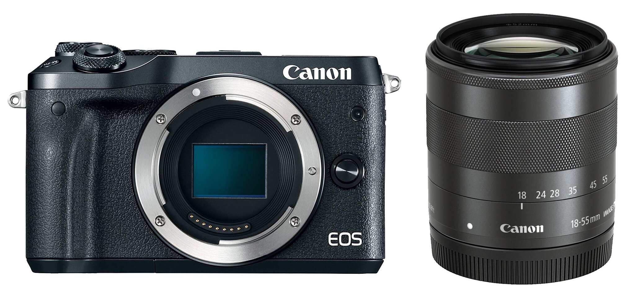 Canon EOS M6 EF-M 18-55mm f/3.5-5.6 IS STM (juodas) kaina ir informacija | Skaitmeniniai fotoaparatai | pigu.lt