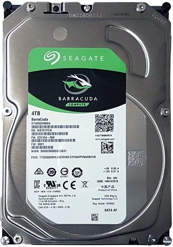 HDD vidinis kietasis diskas Seagate BarraCuda 4TB, SATA/600 (ST4000DM004)  kaina | pigu.lt
