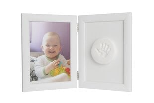 Rėmelio su moliu rinkinys Baby HandPrint, baltas kaina ir informacija | Antspaudai kūdikiams | pigu.lt