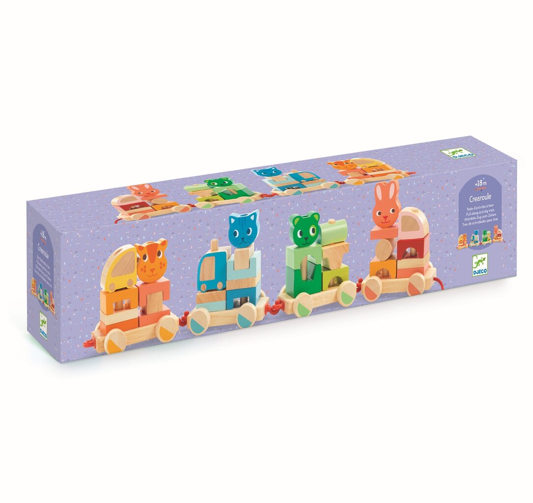 Žaislas - Mano traukinys (34 det.), Djeco DJ06315 kaina ir informacija | Žaislai kūdikiams | pigu.lt