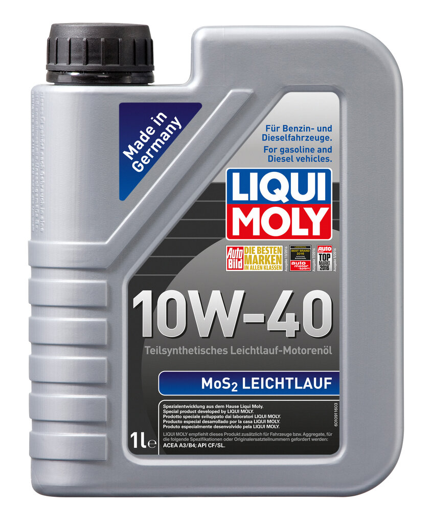 Liqui Moly pusiau sintetinė variklinė alyva su MoS2 SAE 10W-40, 1L цена и информация | Variklinės alyvos | pigu.lt