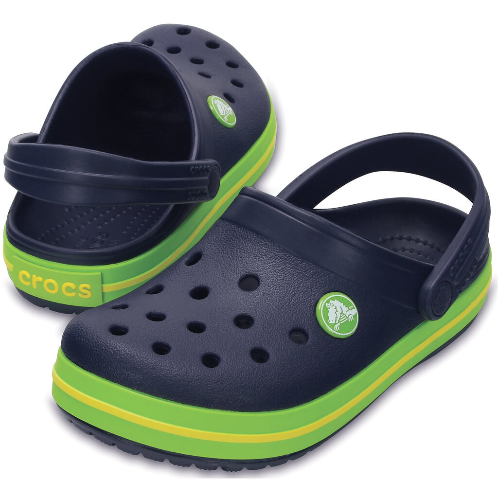 Crocs™ batai berniukams Crocband Clog, Navy/Volt Green цена и информация | Guminės klumpės vaikams | pigu.lt