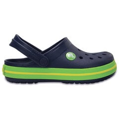 Crocs™ batai berniukams Crocband Clog, Navy/Volt Green kaina ir informacija | Guminės klumpės vaikams | pigu.lt