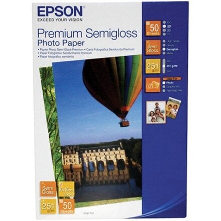 Fotopopieirus Epson Premium Semigloss Photo, 10x15 cm, 50 vnt. цена и информация | Priedai fotoaparatams | pigu.lt