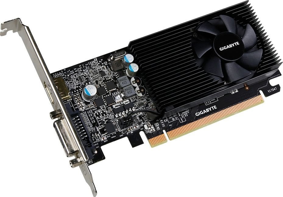 Gigabyte GeForce GT 1030 2GB GDDR5 (64 Bit), DVI-D, HDMI, BOX (GV-N1030D5-2GL) kaina ir informacija | Vaizdo plokštės (GPU) | pigu.lt