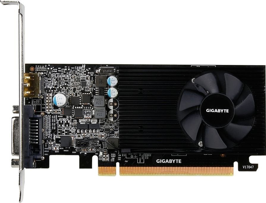 Gigabyte GeForce GT 1030 2GB GDDR5 (64 Bit), DVI-D, HDMI, BOX (GV-N1030D5-2GL) kaina ir informacija | Vaizdo plokštės (GPU) | pigu.lt