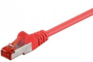 GB CAT6 NETWORK CABLE RED SHIELDED S/FTP (PIMF) 2M цена и информация | Кабели и провода | pigu.lt