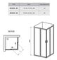 Keturkampė dušo kabina Ravak BLRV2K80, 80x80 cm kaina ir informacija | Dušo kabinos | pigu.lt