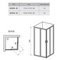Keturkampė dušo kabina Ravak BLRV2K90, 90x90 cm kaina ir informacija | Dušo kabinos | pigu.lt