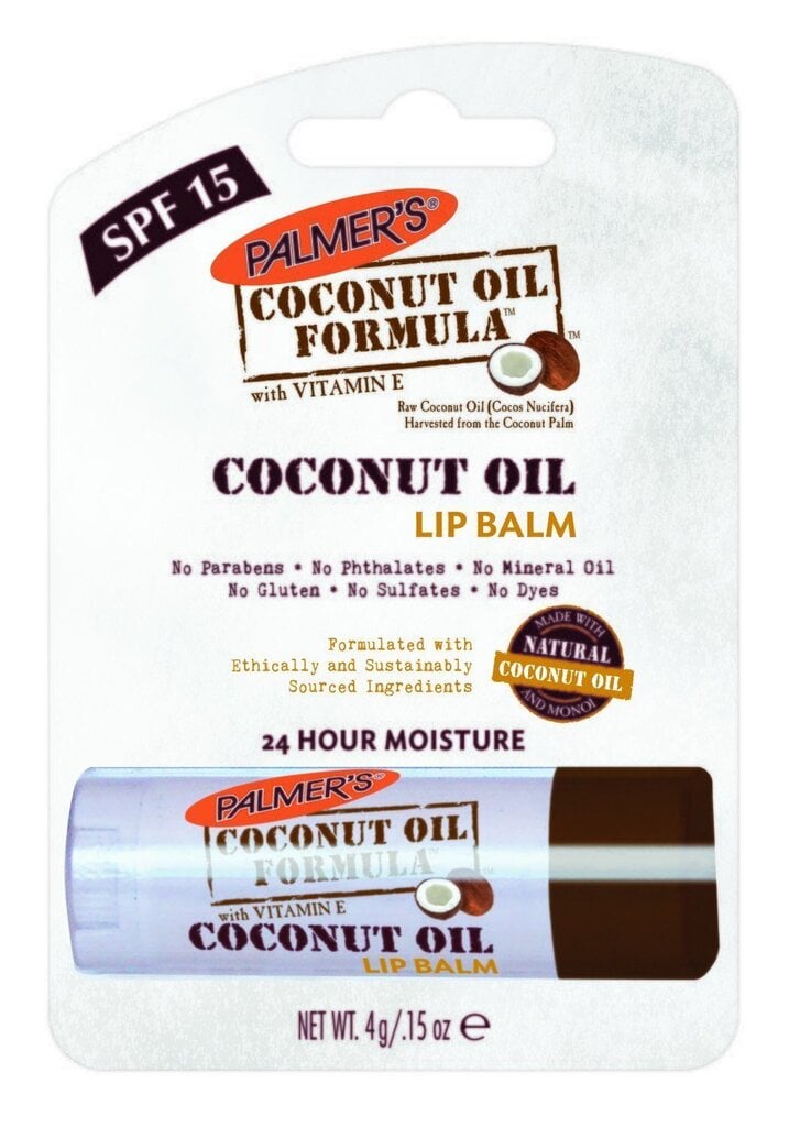 Lūpų balzamas Palmer's COF Coconut oil lip balm, 4g kaina ir informacija | Lūpų dažai, blizgiai, balzamai, vazelinai | pigu.lt