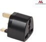 EU kištukas į UK kištuko adapterį Maclean MCE154, juodas цена и информация | Adapteriai, USB šakotuvai | pigu.lt