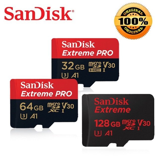 Atminties kortelė SANDISK EXTREME PRO microSDHC 32GB 100/90 MB/s A1 C10 V30 UHS-I U3 kaina ir informacija | Atminties kortelės telefonams | pigu.lt