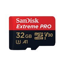 Atminties kortelė SANDISK EXTREME PRO microSDHC 32GB 100/90 MB/s A1 C10 V30 UHS-I U3 kaina ir informacija | Atminties kortelės telefonams | pigu.lt