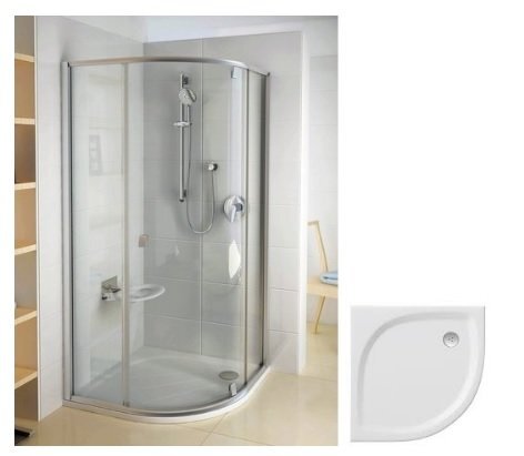 Pusapvalė dušo kabina Ravak PSKK3, 90x90 cm kaina ir informacija | Dušo kabinos | pigu.lt