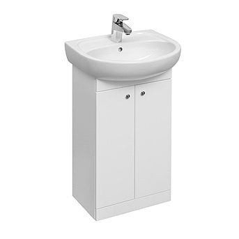 Apatinė vonios spintelė su praustuvu Kolo Solo 50 cm, balta цена и информация | Vonios spintelės | pigu.lt