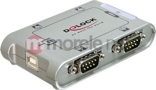 Delock USB -> serial x4 9pin (87414) kaina ir informacija | Valdikliai | pigu.lt