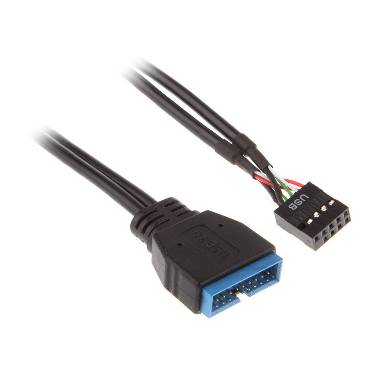 Akasa, USB 3.0/USB 2.0, 10 cm kaina ir informacija | Kabeliai ir laidai | pigu.lt