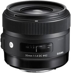 Объектив Sigma 30 мм, F1.4 Art, DC, HSM, для Canon цена и информация | Объективы | pigu.lt