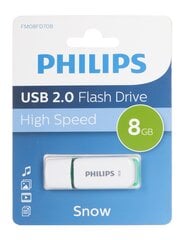 Philips High Speed 8GB USB 2.0 kaina ir informacija | USB laikmenos | pigu.lt