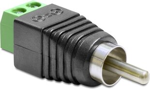 Delock adapteris RCA male > 2 pin Terminal Block kaina ir informacija | Adapteriai, USB šakotuvai | pigu.lt