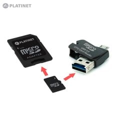Platinet PMMSD32CR4 4in1 32 GB USB laikmena + Micro SD kortelė + micro USB OTG skaitytuvas telefonams ir planšetiniams kompiuteriams kaina ir informacija | Atminties kortelės telefonams | pigu.lt