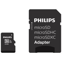 Philips FM32MP45B/10 micro SD 32GB(+ SD адаптер) цена и информация | Карты памяти для фотоаппаратов, камер | pigu.lt