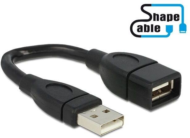 Adapteris Delock USB-A, 0,15m 83497 цена и информация | Laidai telefonams | pigu.lt