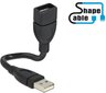 Adapteris Delock USB-A, 0,15m 83497 цена и информация | Laidai telefonams | pigu.lt