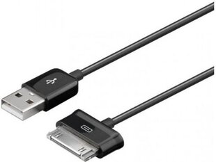 Кабель Techly USB 2.0A 30-pin Samsung Galaxy Tab, 1,2 м, белый цена и информация | Кабели для телефонов | pigu.lt