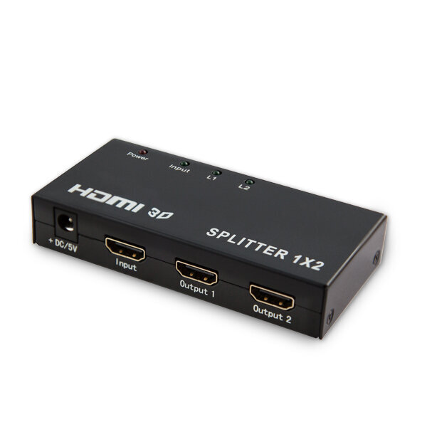 SAVIO HDMI Šakotuvas, 1 input, 2 outputs CL-42, Juoda kaina ir informacija | Adapteriai, USB šakotuvai | pigu.lt