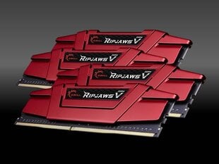 G.Skill Ripjaws V DDR4, 32GB (8GBx4), 3000MHz, CL15, 1.35V (F4-3000C15Q-32GVR) kaina ir informacija | Operatyvioji atmintis (RAM) | pigu.lt