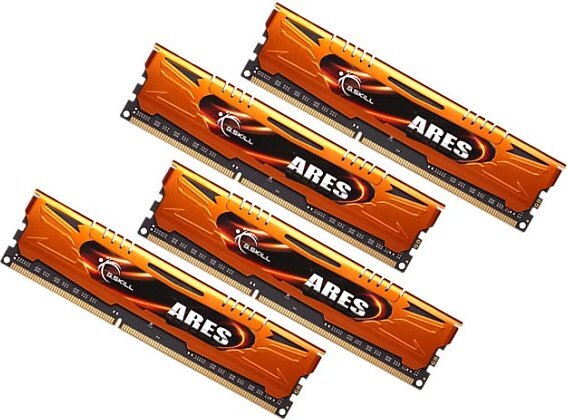 G.Skill DDR3 32GB (8GBx4) 1600MHz, CL10, Ares LowProfile Quad (F3-1600C10Q-32GAO) kaina ir informacija | Operatyvioji atmintis (RAM) | pigu.lt