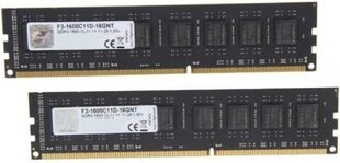 G.Skill DDR3 8Гб (4Гбx2) 1600МГц, CL11, NT Dual (F3-1600C11D-8GNT) цена и информация | Оперативная память (RAM) | pigu.lt