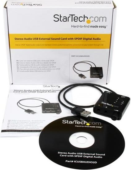 StarTech ICUSBAUDIO2D kaina ir informacija | Garso plokštės | pigu.lt